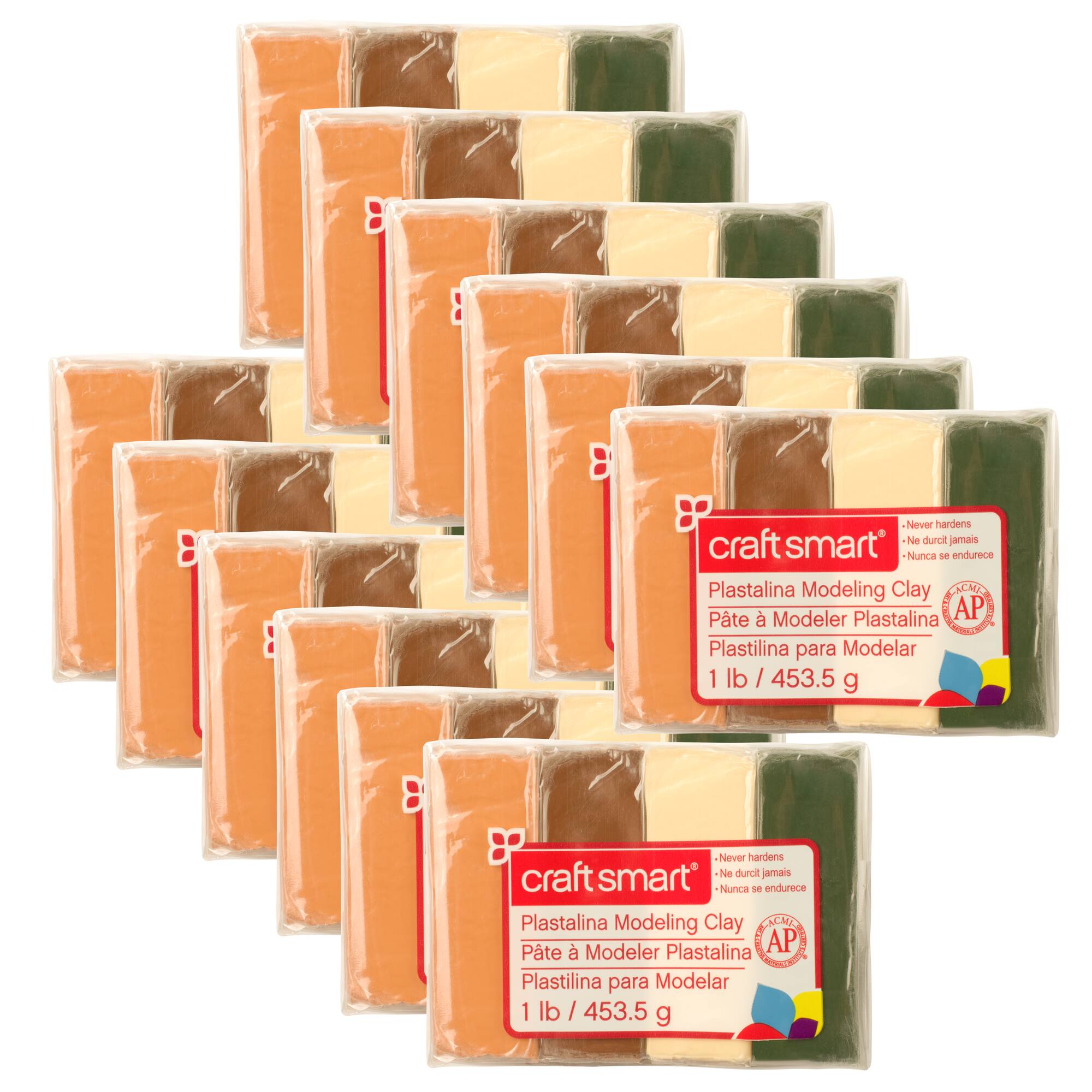 12 Pack: Earth Colors Plastalina Modeling Clay Set by Craft Smart®